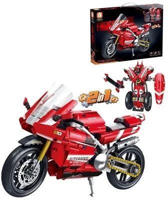 Qbi Klocki Plastikowe Czerwony Motocykl Fc9306