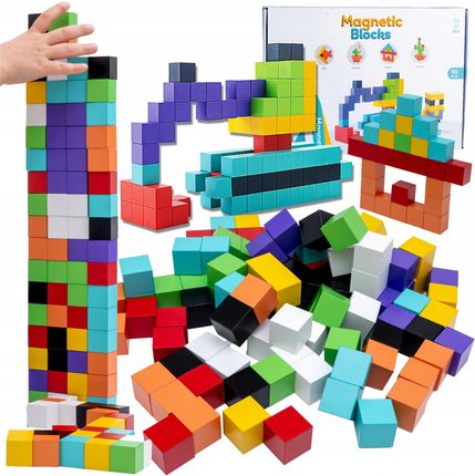 Doris Klocki Magnetyczne Konstrukcyjne 3D Kostki Sześciany Kolorowe Magnesy 96