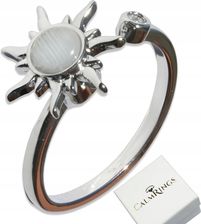 Pierścionek Spinner Słońce antystresowy Regulowany stal fidget damski