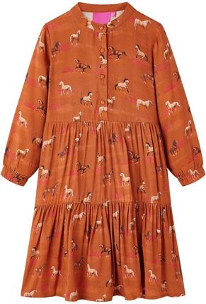 Sukienka dziecięca, koniakowa, 140