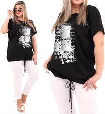 Bluzka Bawełniana Tshirt Oversize Na Lato Do Pracy Luźna Duże Rozmiary
