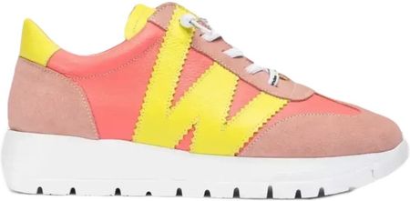 Sneakersy damskie Wonders A-2476 combination coral/cyber (40, CORAL)