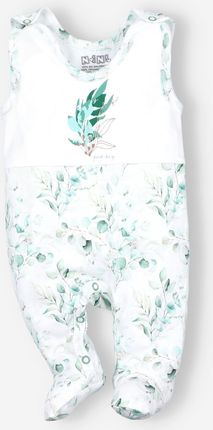 Śpiochy niemowlęce AROMATYCZNE LISTKI z bawełny organicznej dla dziewczynki