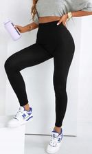 Legginsy Getry Prążkowane z Wysokim Stanem Kryjące Kobiece r.M/L
