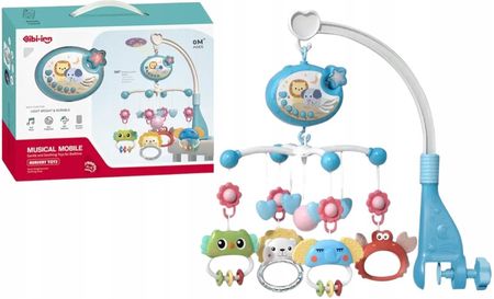 Bsktoys Karuzelka Niebieska Do Łóżeczka Z Projektorem Muzyką Pilotem Pozytywka