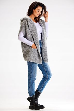Modny Sweter Szary | IDEALNA NA CO DZIEŃ Stylowy Sweter Szary UNIWERSALNY N - zdjęcie 2