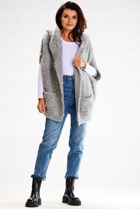 Modny Sweter Szary | IDEALNA NA CO DZIEŃ Stylowy Sweter Szary UNIWERSALNY N - zdjęcie 4
