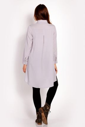 Basic Koszula Szary | MODNY FASON 2025 Stylowy Koszula Szary r.XL Trend - zdjęcie 4