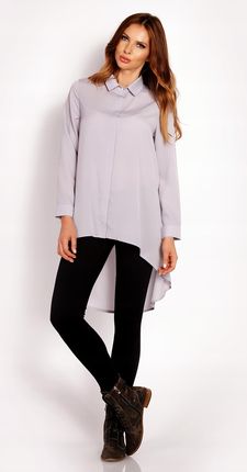 Basic Koszula Szary | MODNY FASON 2025 Stylowy Koszula Szary r.XL Trend - zdjęcie 5