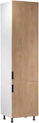 Gała Meble Szafka Dolna Wysoka Pod Zabudowę Lodówki Sorento D60Zln P/L Biały + Puccini (SORENTOD60ZLNB+PUC)