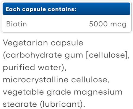 Natural Factors Biotin 5000Mcg 60 Veggiekaps. - zdjęcie 2