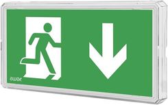 Awex Oprawa Led Sieciowo-Awaryjna, Exit 1W 6000K 1H, Autotest, Biała, Ip65