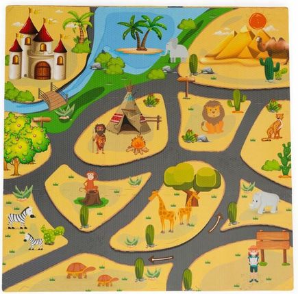 Mata Puzzle Piankowe Duże dla Dzieci Safari 9 szt. Pianka EVA - zdjęcie 5