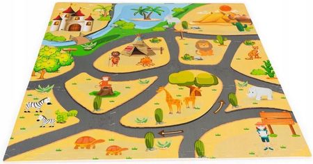 Mata Puzzle Piankowe Duże dla Dzieci Safari 9 szt. Pianka EVA - zdjęcie 4