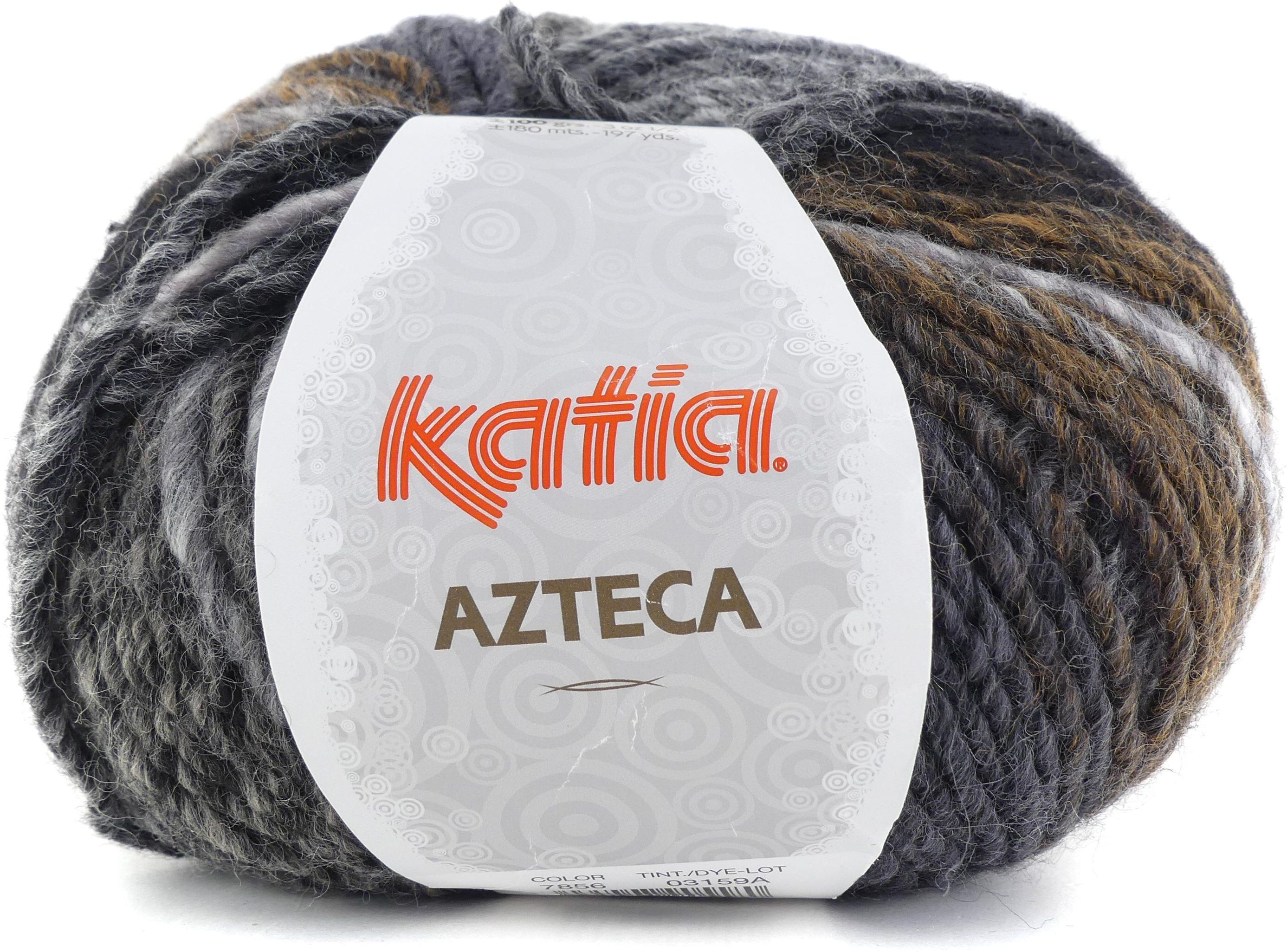 Katia Azteca Strickgarn (Farbe: Stahl) - 53% Wolle, 47% Acryl - 100g/180m - Für Pullover & Accessoires