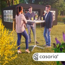Casaria Stolik Barowy 2W1 60Cm Bistro Aluminium Składany 70-115Cm