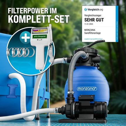 Monzana System Filtrów Piaskowych 10 200 L/H Wraz Z Urządzeniem Do Badania Wody - zdjęcie 2