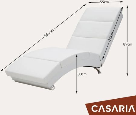 Casaria Leżanka London Biała Z Funkcją Masażu I Podgrzewania - zdjęcie 3