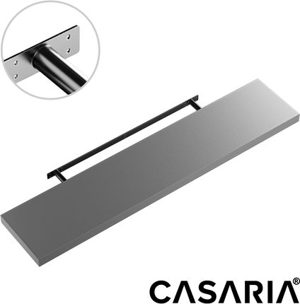 Casaria Półka Ścienna Wisząca 110Cm Szara + Wspornik - zdjęcie 3
