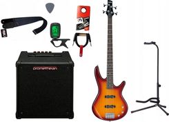 Gitara basowa Ibanez GSR180-BS + Wzmacniacz 20W + Kabel + Tuner + Statyw