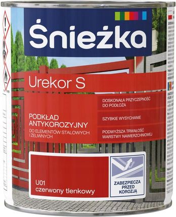 Śnieżka Urekor S 0,8L Podkład Antykorozyjny Czerwo - zdjęcie 6