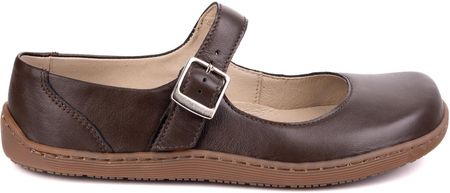 Baleriny barefoot damskie Olivier 1286 – skórzane buty z klamerką do codziennych i eleganckich stylizacji brązowe - zdjęcie 2