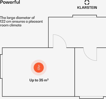 Klarstein Wentylator Sufitowy Lampa Żyrandol 132cm Timer Pilot Aplikacja 10046091 - zdjęcie 5