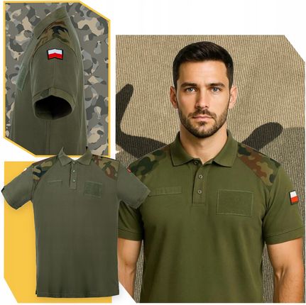 Koszulka polo wojskowa Mon 304A Wojska Polskiego polówka męska khaki L - zdjęcie 2
