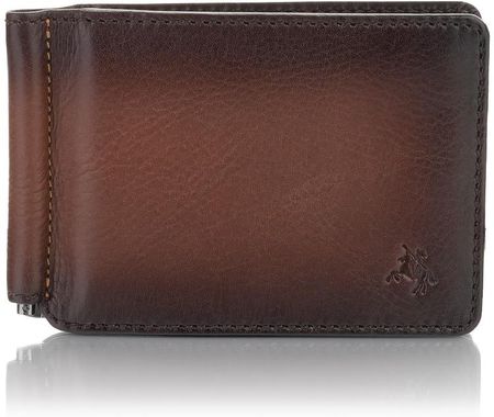 Mała Banknotówka Męska Przypalana Visconti AT-70 RFID - brązowy