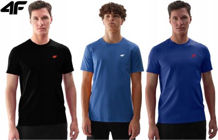 Koszulka Męska 4F T-shirt zestaw 3 szt. TZ41 Podkoszulek Na Co Dzień M - zdjęcie 2