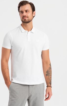 Polo bawełniane zestaw biały bordowy ciemnoniebieski OM-POBS-0133 V4 r. L - zdjęcie 2