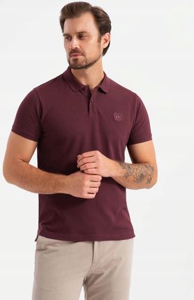 Polo bawełniane zestaw biały bordowy ciemnoniebieski OM-POBS-0133 V4 r. L - zdjęcie 3