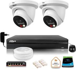 Zdjęcie Dahua Zestaw Monitoringu Ip 2Mpx 2 Kamery Z Dualnym Oświetleniem 30M (Z36302T2) - Nałęczów