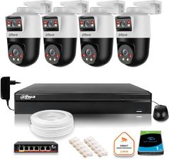 Zdjęcie Dahua Zestaw Monitoringu Ip 4 Kamery Obrotowe 2Mp+2Mp Z Dyskiem 1Tb (Z53717O4) - Kraków