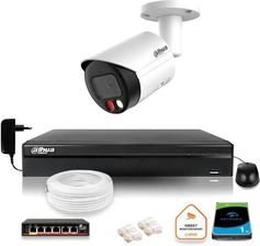 Zdjęcie Dahua Zestaw Monitoringu Ip 2Mpx Kamera Zewnętrzna Z Dualnym Oświetleniem 30M (Z35374B1) - Kłecko