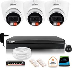 Zdjęcie Dahua Zestaw Monitoringu Ip 4Mpx 2K 3 Kamery Ipc-Hdw1439V-A-Il Z Dyskiem 1Tb (Z43164T3) - Pionki