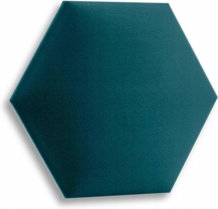 PANELE ŚCIENNE TAPICEROWANE 30X26 26X30 H15 HEKSAGON WELUR TURKUSOWY - zdjęcie 4