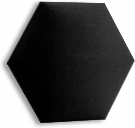 PANELE ŚCIENNE TAPICEROWANE 30X26 30X26 H15 NA ŚCIANĘ WELUR CZARNY HEKSAGON - zdjęcie 2