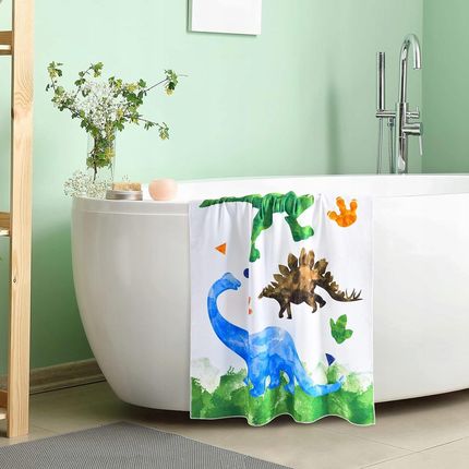 WERNNSAI Ręcznik plażowy Dinozaur, 76 x 150 cm, ultrachłonny - zdjęcie 2