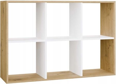 Regał Komorowy 2x3 na Zabawki Książki Gry DĄB ARTISAN BIAŁY