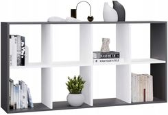 Zdjęcie Regał Komorowy 2x4 na Zabawki Książki Gry ANTRACYT BIAŁY - Odolanów