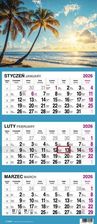 Zdjęcie Kalendarz 2026 Trójdzielny Palmy - Sandomierz