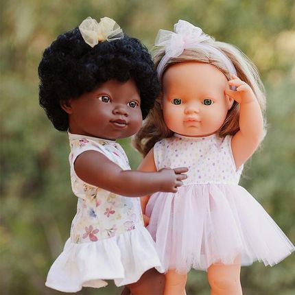 Lalka Miniland Lalka Dziewczynka Ciemny Blond 38Cm My Friends & Me