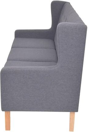 Zakitohome Zestaw Mebli Wypoczynkowych Szary 3Szt. 180X68X90Cm Poliester (ZH274935) - zdjęcie 2