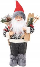 Zdjęcie Koopman Mikołaj Świąteczny Dekoracyjny Stojący Deluxe 30Cm Grey - Strumień