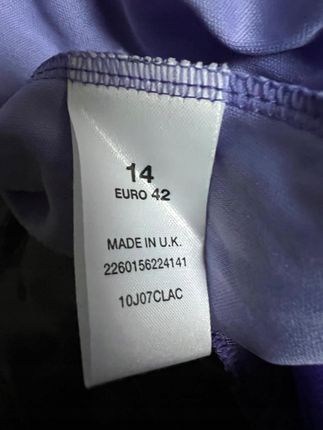 TOPSHOP Sukienka Przed Kolano Elegancka Wygodna Fioletowa Rozmiar 42 - zdjęcie 5