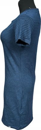 Superdry Sukienka Przed Kolano Stylowa W Czarne Paski Niebieska 42 - zdjęcie 2