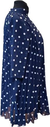 ASOS Sukienka Przed Kolano Stylowa Wygodna Granatowa W Białe Kropki 34 - zdjęcie 2