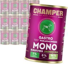 Champer Gastro Monobiałkowa Mokra Karma Dla Psa Z Jagnięciną Wsparcie Układu Pokarmowego 12X400G