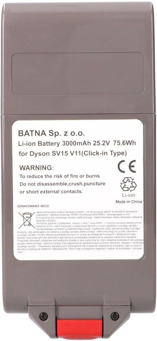 Zdjęcie Extralink Dyson   Bateria  Akumulator Do Odkurzacza   V11 Click Type  25.2V 3000mah - Rzeszów